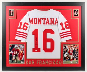joe montana framed jersey