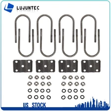 For 3500 lb Trailer U Bolt Kit 3" Round Axle 7" Long 1/2" Dia 2" Thread Pitch