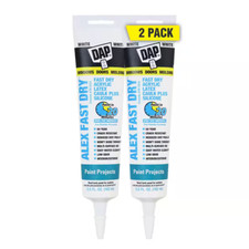 Alex 5.5 Oz. Fast Dry White Acrylic Latex plus Silicone Caulk 2-Pack 