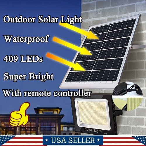 Outdoor Solar Light 409 LEDs Waterproof Garden Landscape Spotlight Flood Lamp US - Bild 1 von 12