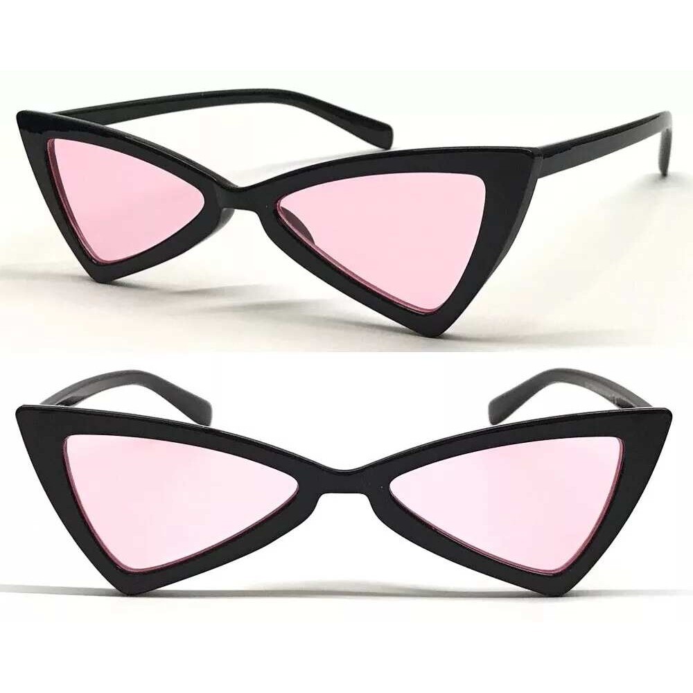 Pink Triangle Geometric Retro Cat Eye Sunglasses Women main image 2