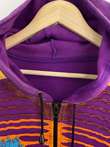 ☮️ 🍄 LSD Asymmetry Hippie Peace Art Women's Hoodie kapital Style Y2K size S/M - Picture 5 of 7