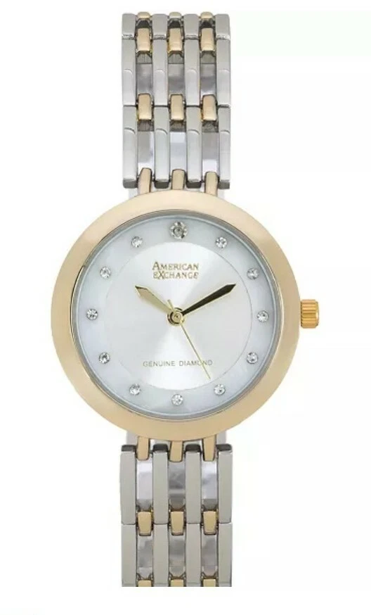 American Exchange Ladies Genuine Diamond Collection Watch 28 mm
