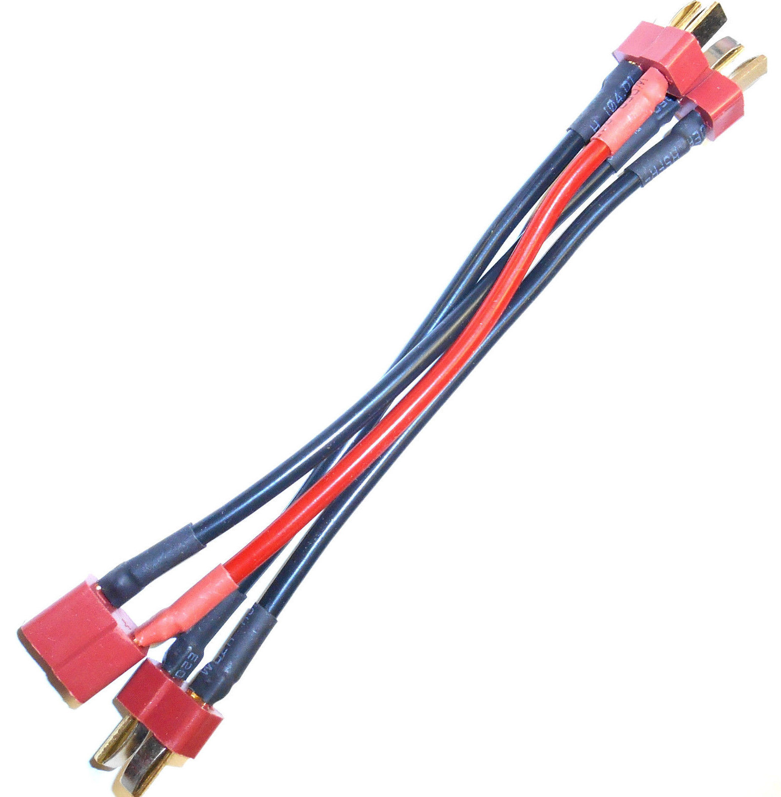 C8024 T-Plug RC Battery 3S Charging Harness Series 14 AWG 10cm 3 Bat Packs