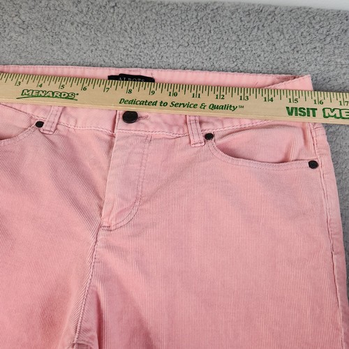Talbots Pants Women's 8 31x30 Corduroy Flare Bootcut Pink Y2K Stretch Mid Rise - Picture 3 of 10