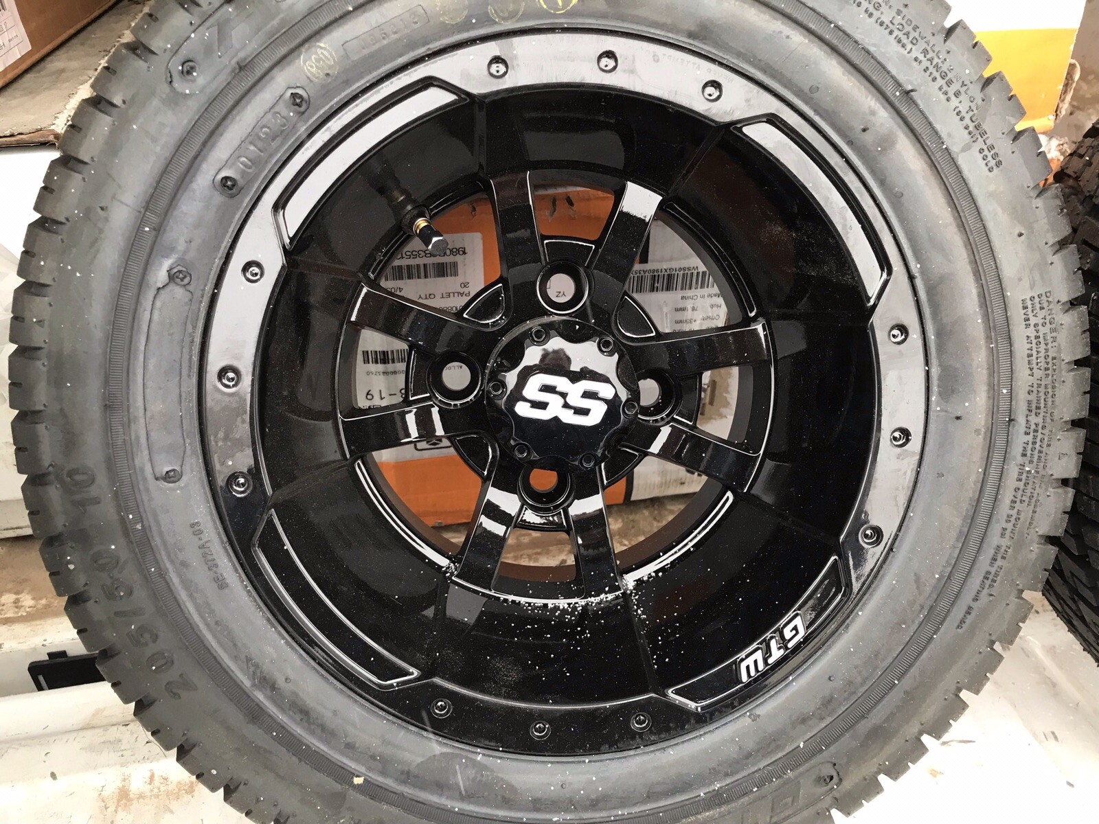 2 GTW 10" Black Golf Cart Wheels eBay