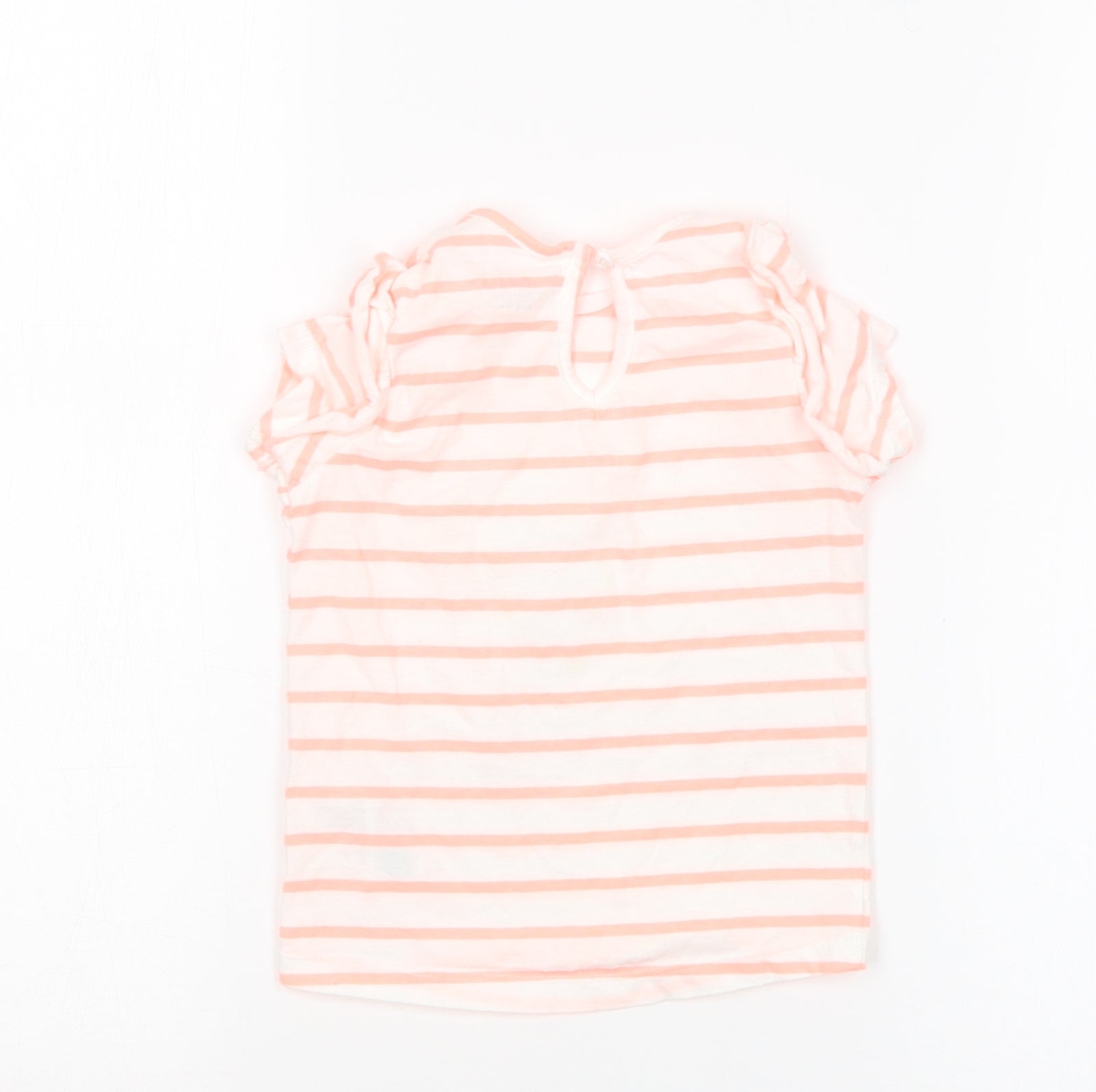 Primark Girls Striped Cotton Blend T-Shirt Size 18-24 Months image 2