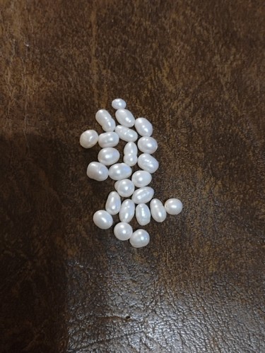 Natural Pearls Small Size Lot Of 24 Great Condition Useable Unique Beautiful HTF
