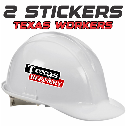 (2 STICKERS) TEXAS WORKERS 4 x 1.5 x Sticker Hard Hat Full color print - Picture 9 of 16