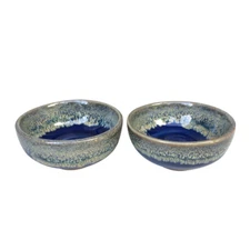 Ceramic Kitchen Sauce Bowl Navy Blue Set of 2