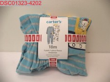 Carter's Boys Multi Construction 2PkFleeceFooted FullZipPajamas 18M 195861240334
