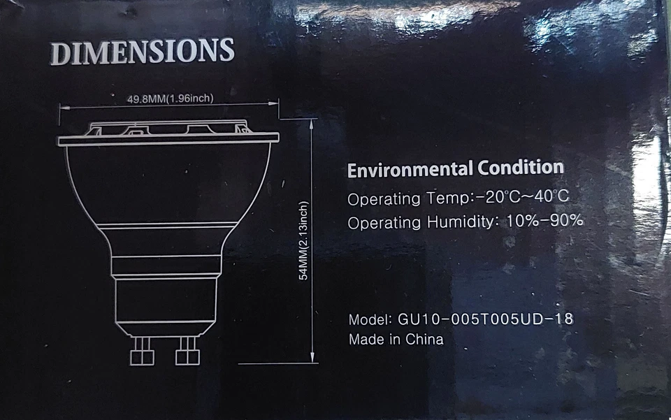 2 Boxes | 12 Bulbs | Shine Hai | GU10 LED Spotlight | 5000K | 5 Watts | NEW - Image 4 of 4