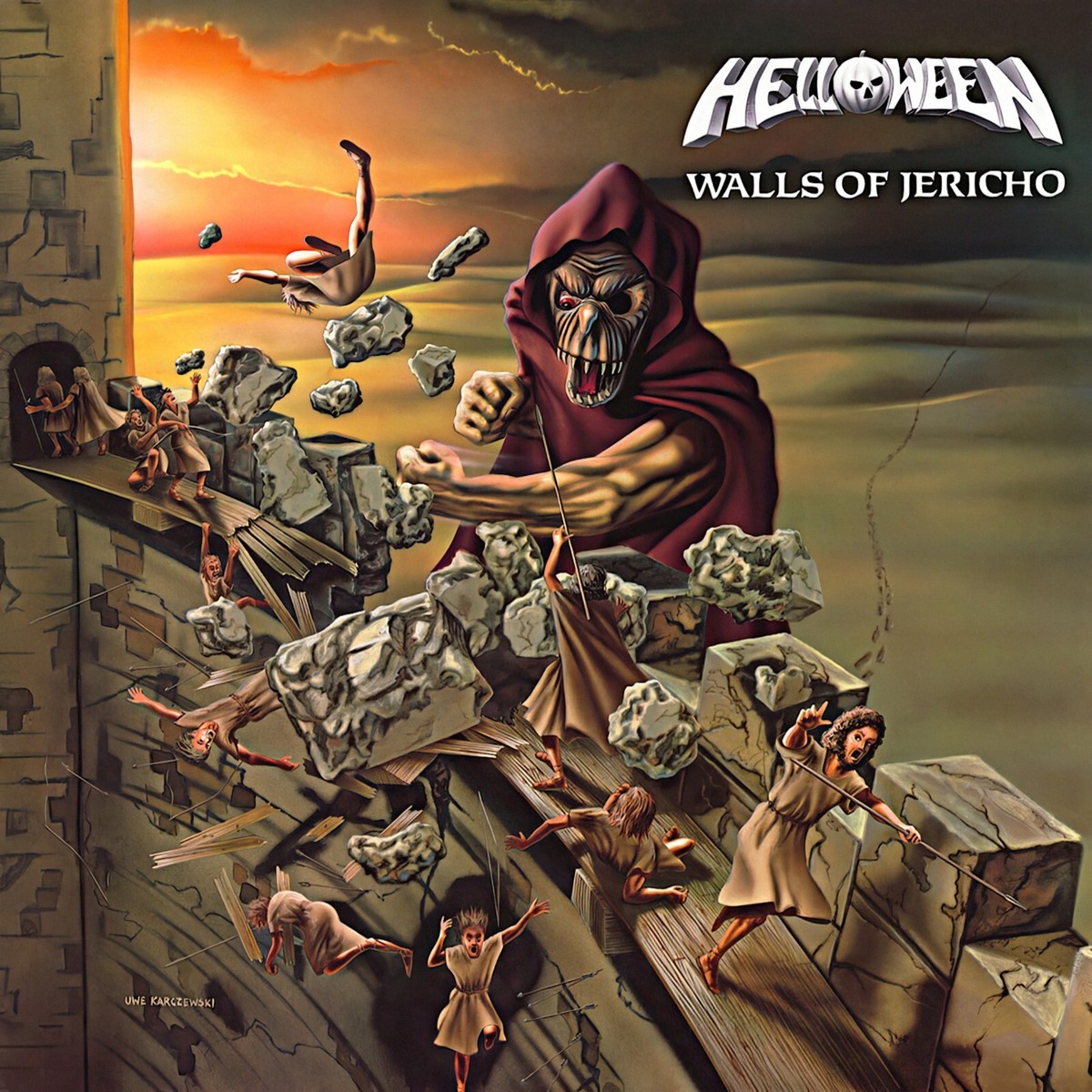 HELLOWEEN Walls of Jericho BANNER 2x2 Ft Fabric Poster Tapestry