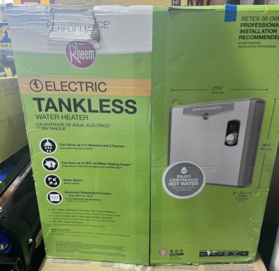 Retex 18 Gpm Electric Tankless Water Heater Retex 36 240 Volt