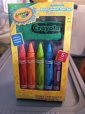 Crayola Bathtub Body wash Pen Set Doodle On  Lather Up Ages 3 Kids D2