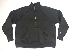 RBX Women's Pullover 1/2 Zip Sweater Black Size MEDIUM NWT #A32