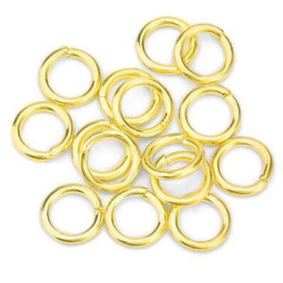 18k Yellow Gold Strong 304 Stainless Steel Open Split Jump Rings Connector Loop 