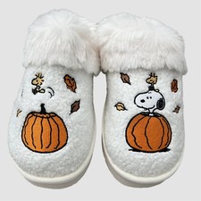 American Eagle AE Fall Peanuts Slippers Women SIZE 8 Pumpkin Halloween