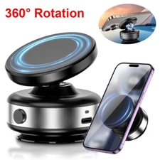 Universal Car Vacuum Magnetic Phone Holder Suction Cup Stand Mount 360° Rotation