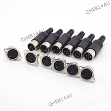 3 4 5 6 7 8 Pin core DIN Male Plug Female Mount Socket Connector Soldering 21H