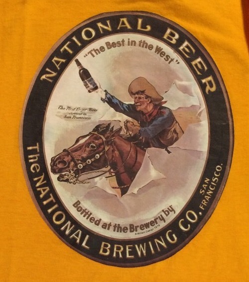 T shirt vintage CHAMPION BLUE BAR birra birra birreria Pony Express cowboy USA XL