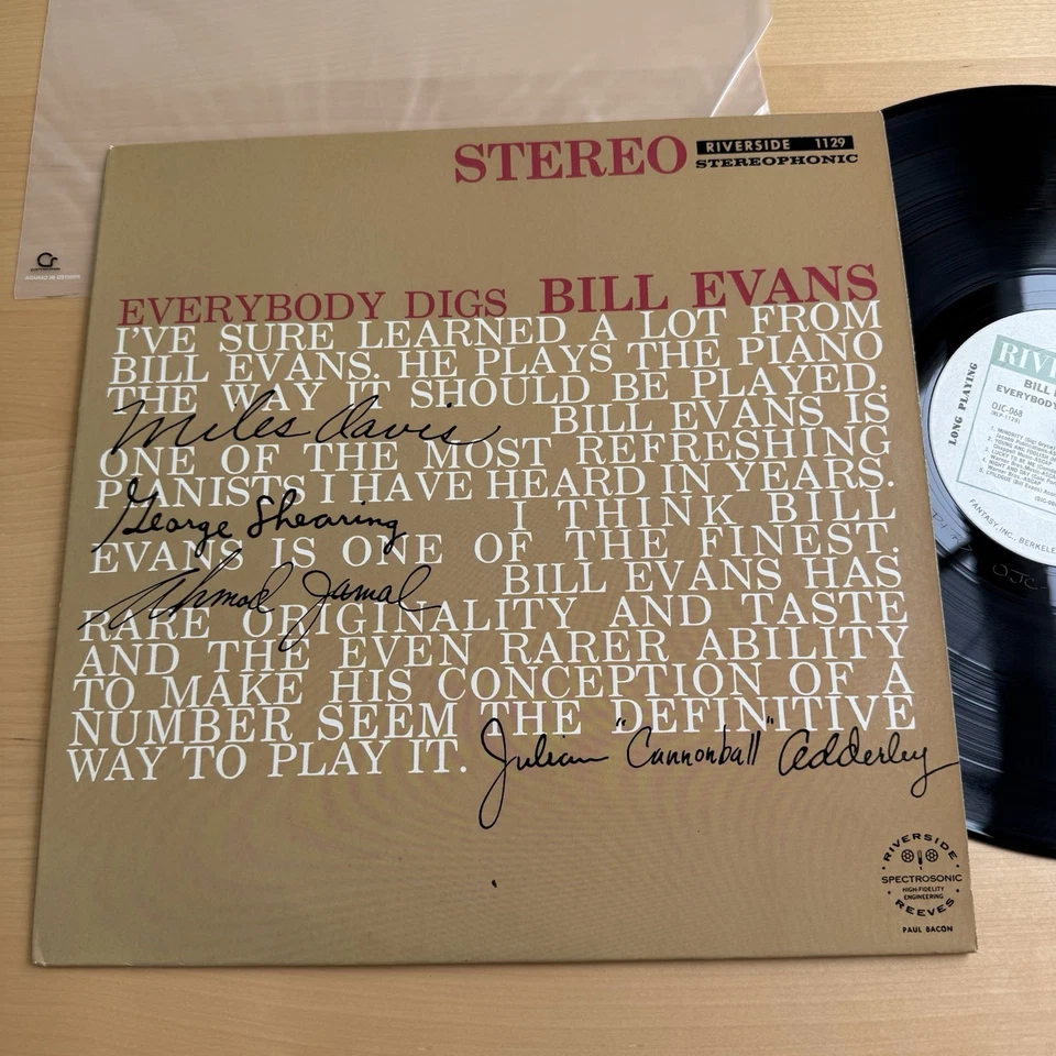 BILL EVANS Everybody Digs RIVERSIDE OJC-068 LP VG++ Complete W/Original Sleeve Foto 2 de 4