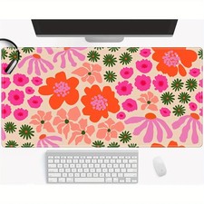 1 Large Bohemian-style Mouse Pad, Featuring a Vibrant Floral Design, with a No