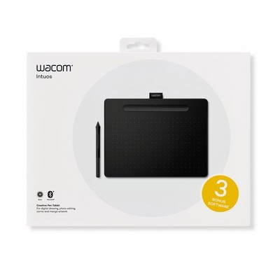 Wacom Intuos M Bluetooth, Schwarz Grafiktablet leichte Gebrauchsspuren OVP R3/1
