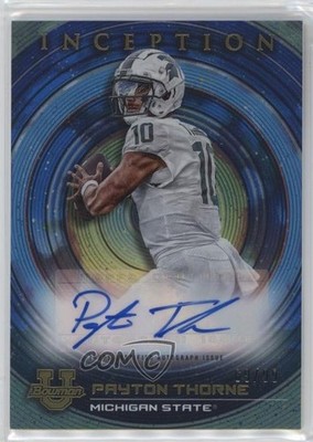 2022 Bowman Inception University Blue Foil 69/99 Payton Thorne #BIA-PT Auto 1n1m