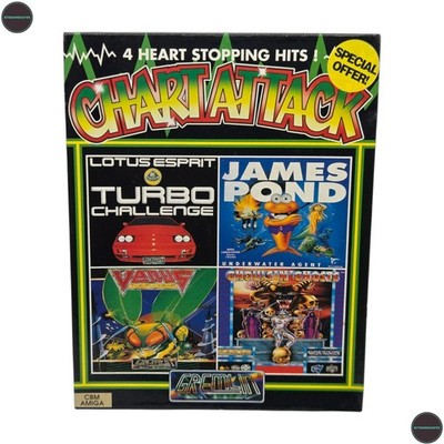 Chart Attack Commodore  Amiga Spiel Plastic Case Gremlin 1991  CIB