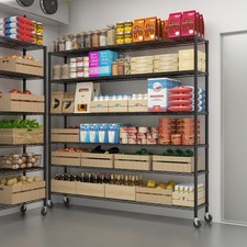 86"H 6 Tiers Adjustable Metal Industrial Utility Storage Shelf Rack for Garage