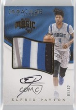 2016-17 Panini Immaculate Premium 1/32 Elfrid Payton #PP-EP Patch Auto 1e5