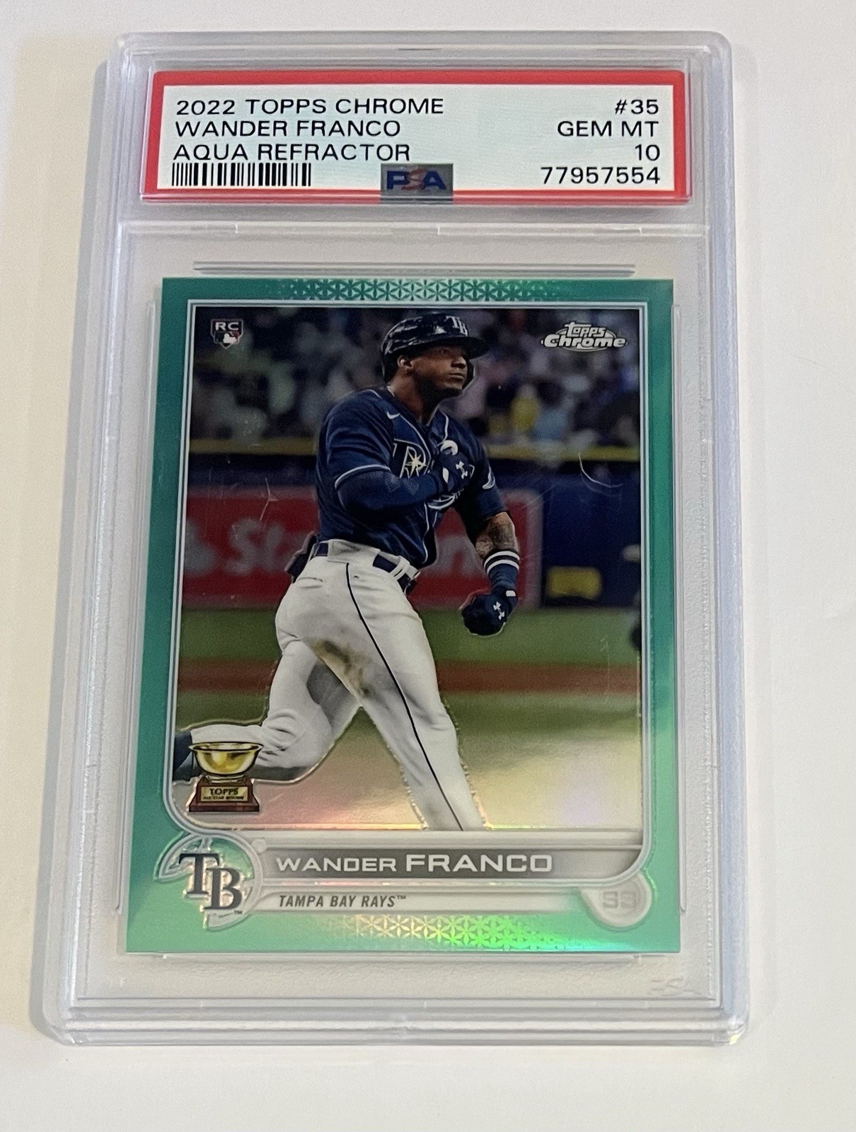 2022 Topps Chrome - Wander Franco #35 Aqua Refractor /199 (RC)