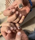 Custom Shiny Multicolor Almond square any size glue/Press-On Nails — photo 3