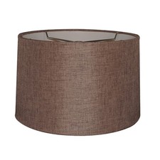 12x14x10 Hardback Drum Lamp Shade Chocolate Burlap