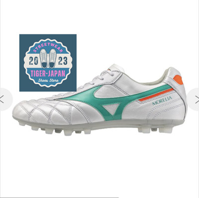 MIZUNO Morelia II Japan Ag P1GA260335 White Green Unisex Men Soccer Shoes