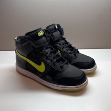 Nike Dunk High 6.0 Premium Grey Volt 506266-007 Glow Men’s Size 9.5 Skate Shoes