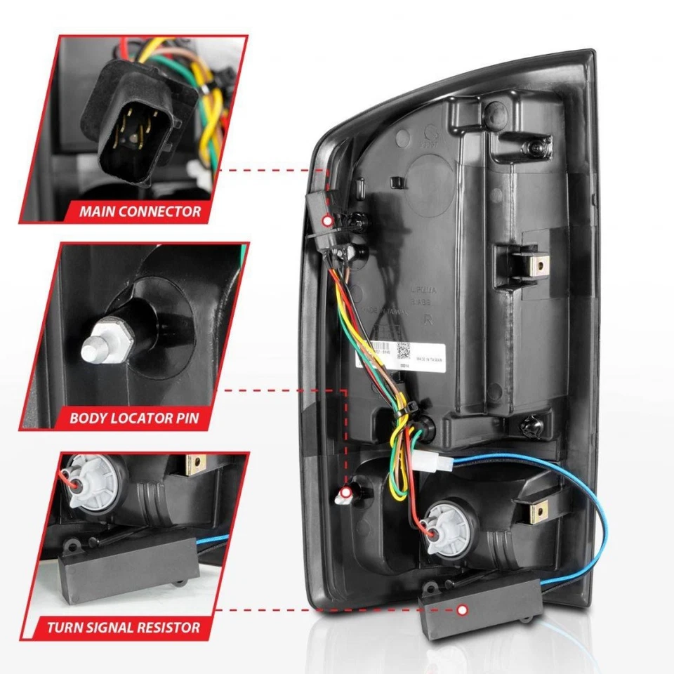 Luces traseras LED con barra de luz carcasa negra ANZO para Dodge Ram 2500 2003-2006 Foto 2 de 4