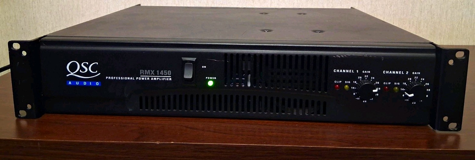 WORKING QSC RMX 1450 2-Channel 450W Rack Mount Power Amp Bridgeable XLR/TRS