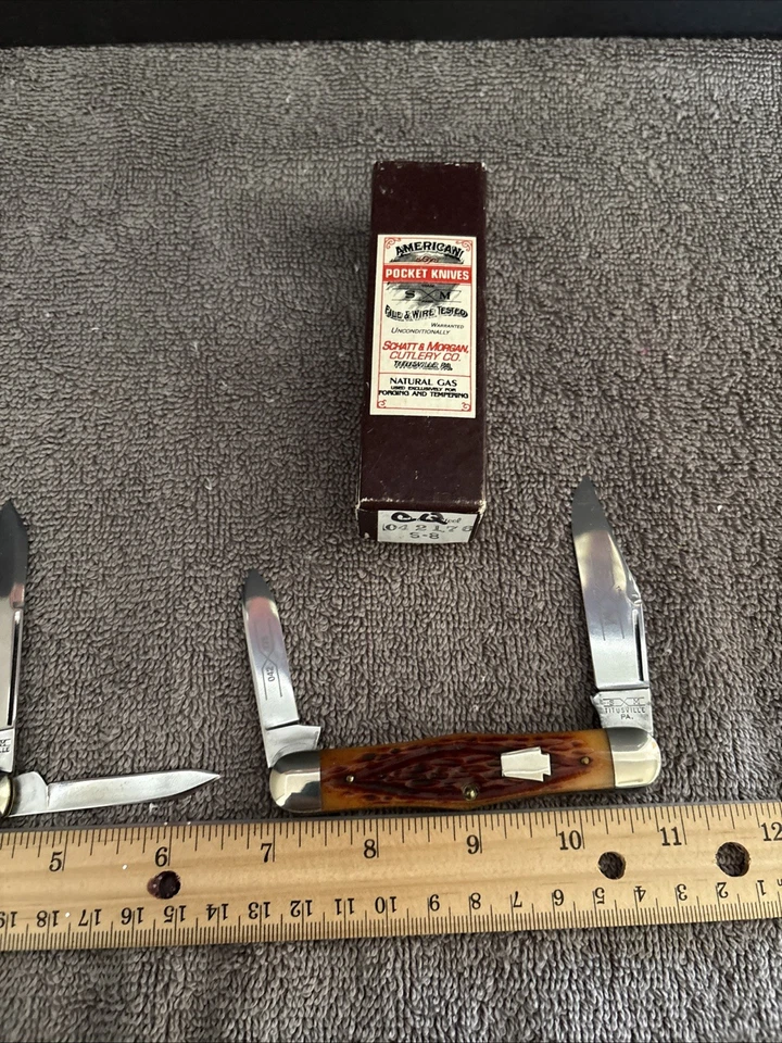 Schatt & Morgan Pocket Folding Knife LOT OF 2 W-1 BOX - Image 3 of 4