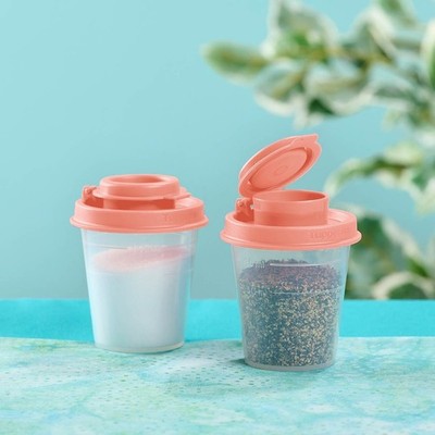 New Tupperware Tupper Mini Salt & Pepper Shakers Midgets Set of 2