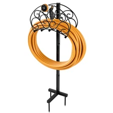 Garden Hose Holder Freestanding Water Hose Stand Detachable Metal Hose Holder