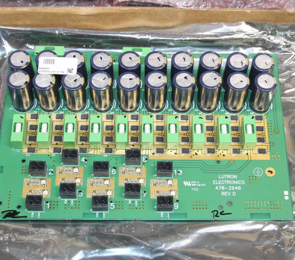 1 placa de control de circuito Lutron N540006 470-2948 REV D ¿para? ¿Panel QSPSY-P1-10-60? Foto 2 de 4