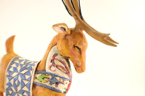 Jim Shore Heartwood Creek DASH AWAY renna rosso blu verde set 3 figurine 2004 - Foto 9 di 20