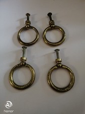 4 x Original Stag Minstrel Brass Ring Handles 