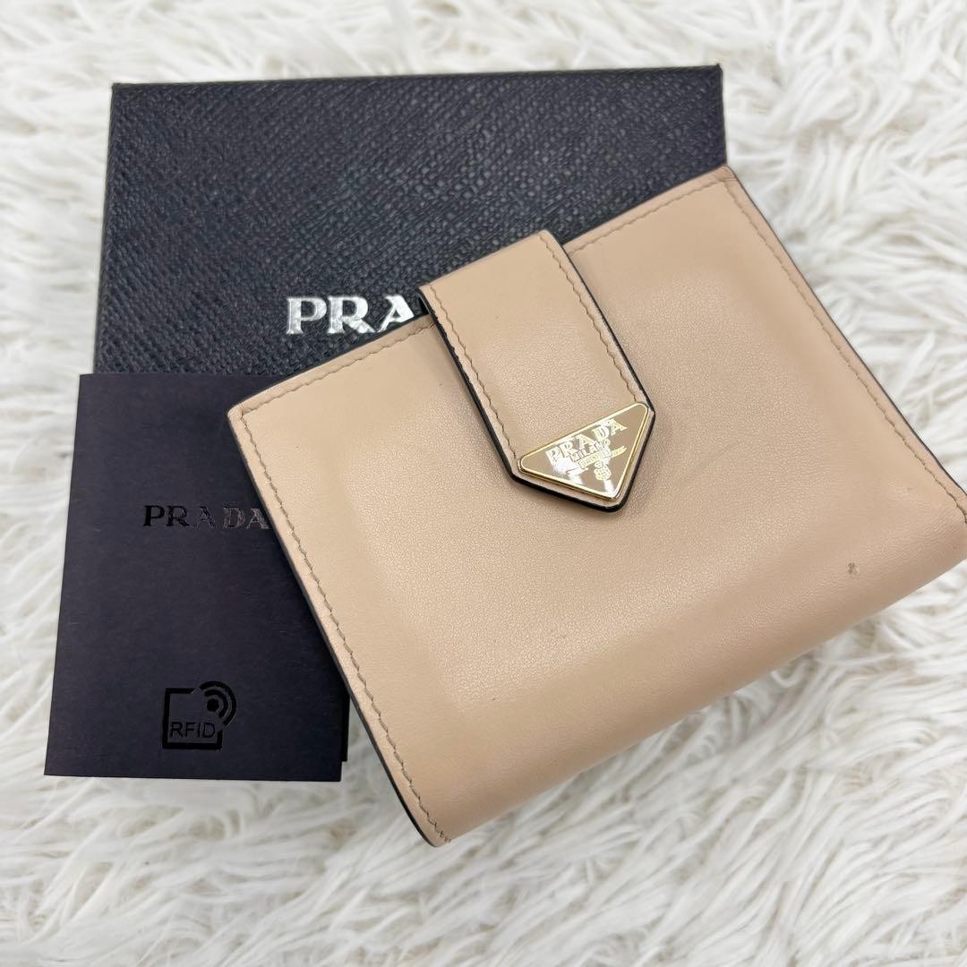 PRADA Current Model Two Fold Wallet Triangle Logo… - image 1