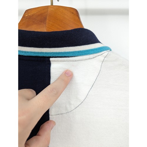 NWT Vtg 90s CHAPS Ralph Lauren Color Block Polo Shirt XL Retro Blue Rare Classic - Picture 5 of 5