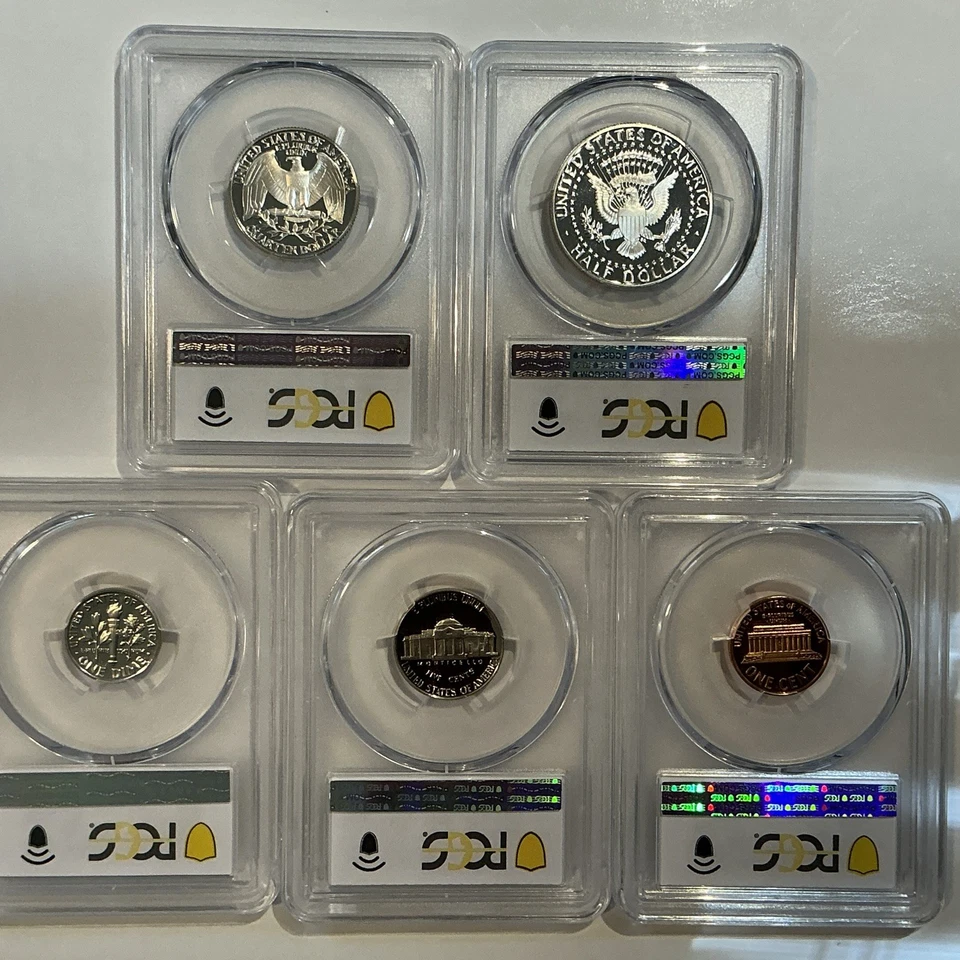 1991-S Proof Set Date 5 Coin Newly Graded PCGS PR69 DCAM Perfect Gift - Image 2 of 2