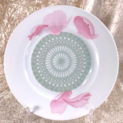 Vintage Hermes Paris Salad Plate 19cm LES PIVOINES Porcelain