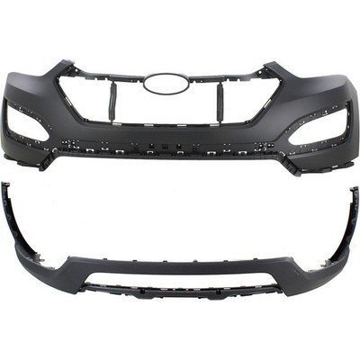 New Bumper Covers Fascias Set of 2 Front Upper HY1014100, HY1015102 Pair